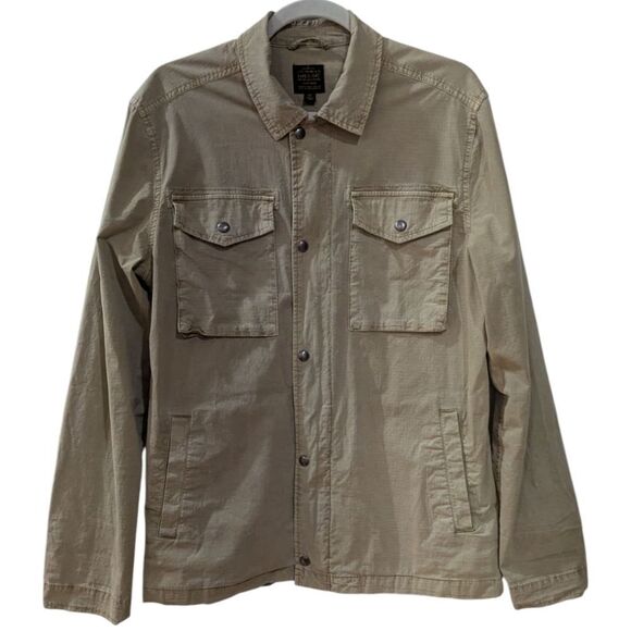 Lucky Brand Type L-54C Twill Utility Jacket Men's M Tan Textured - Picture 1 of 8